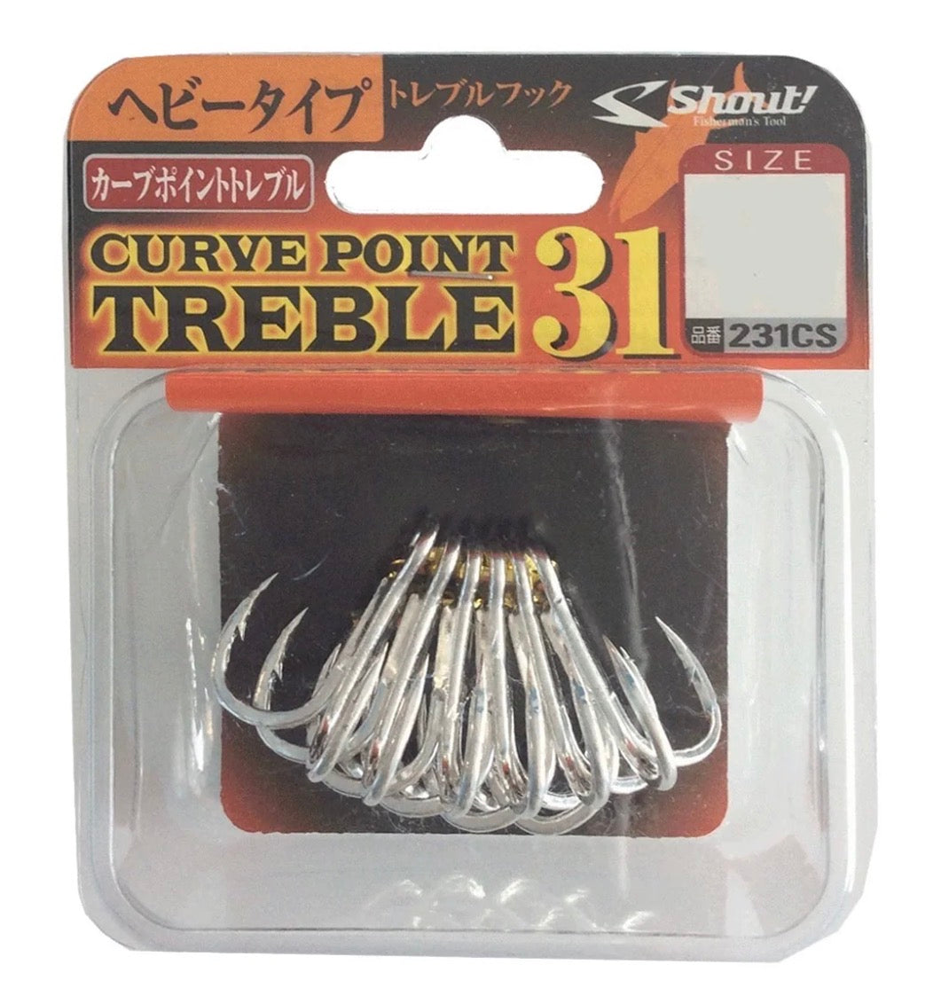 Shout Curve Point 31 Treble Hooks