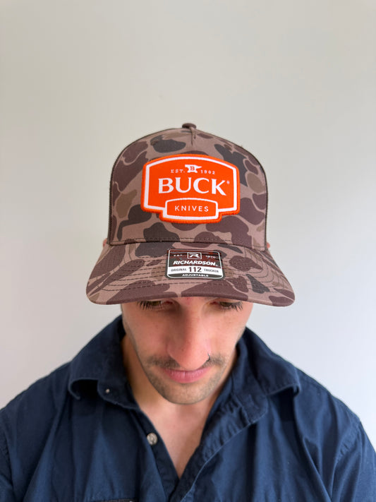 Buck Multi Cam Brown Trucker Cap