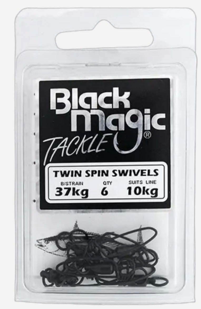 Black Magic Twin Spin Ball Bearing Fishing Swivel – Economy Pack