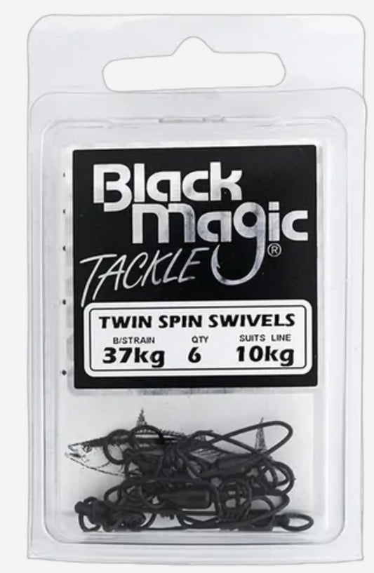 Black Magic Twin Spin Ball Bearing Fishing Swivel – Economy Pack