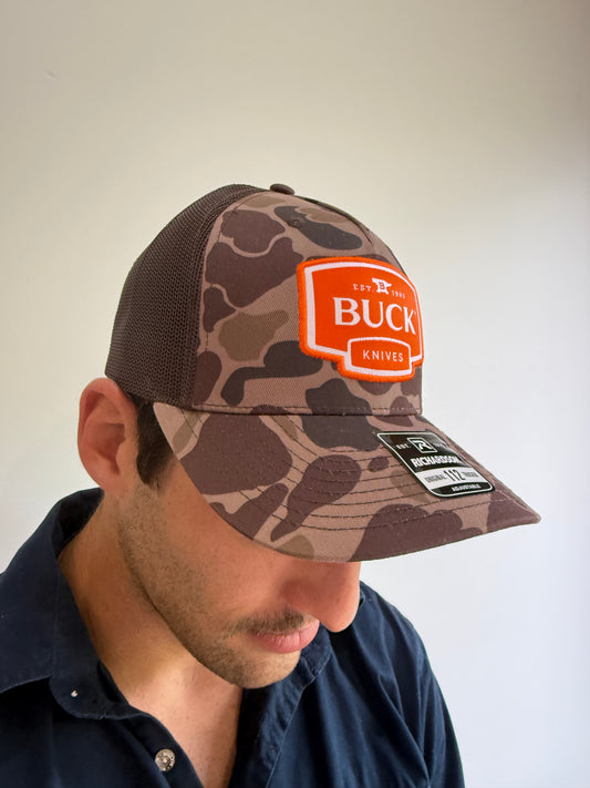 Buck Multi Cam Brown Trucker Cap